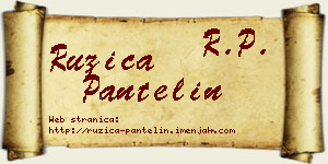 Ružica Pantelin vizit kartica